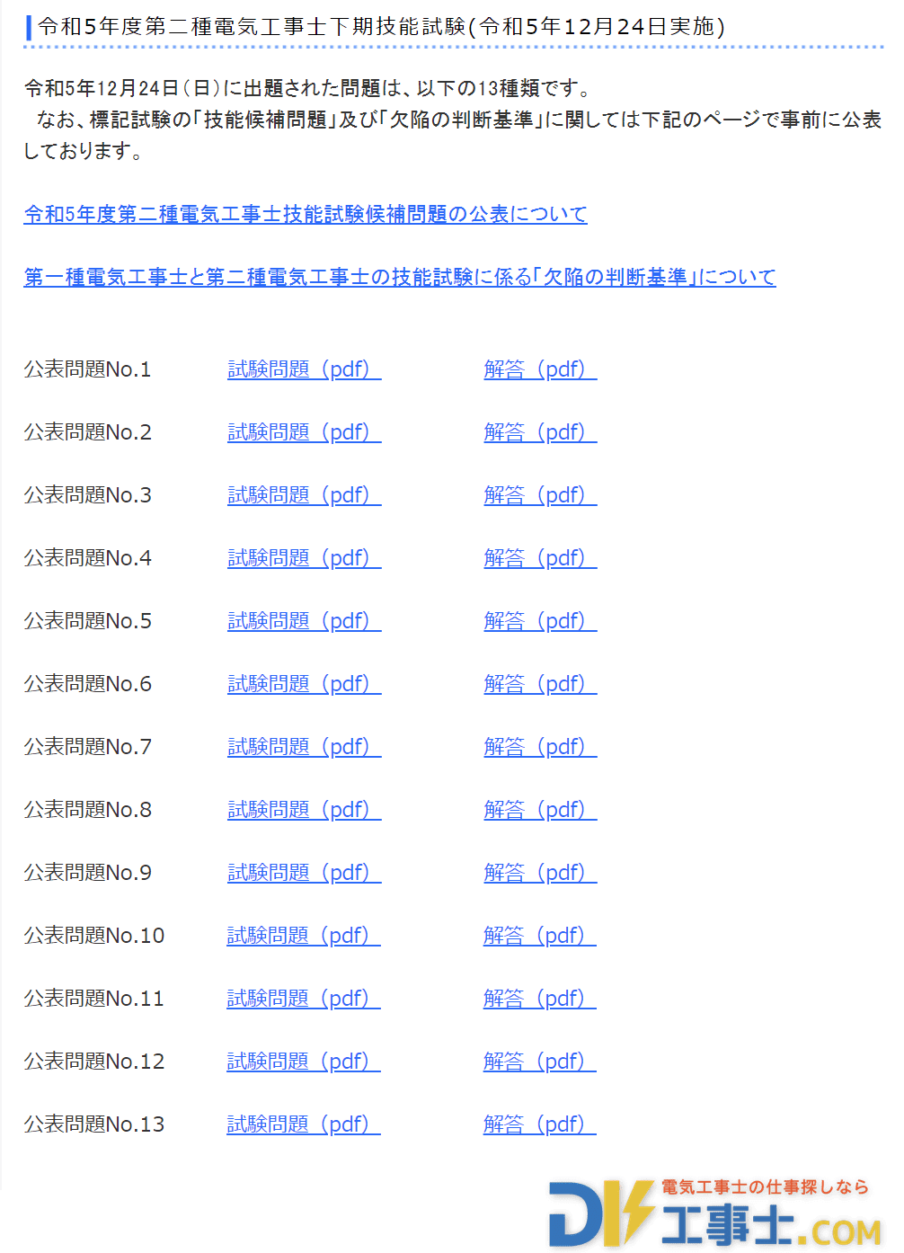 過去の候補問題と解答