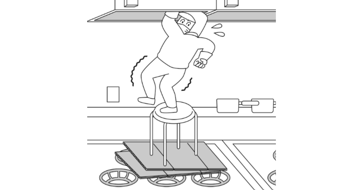 工場の転落ヒヤリハット事例