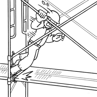 足場の作業床でのヒヤリハット