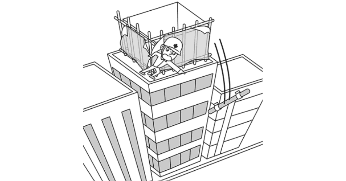 足場材の落下
