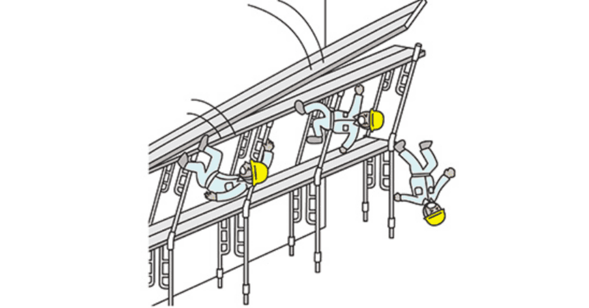 足場崩壊による集団被災事故